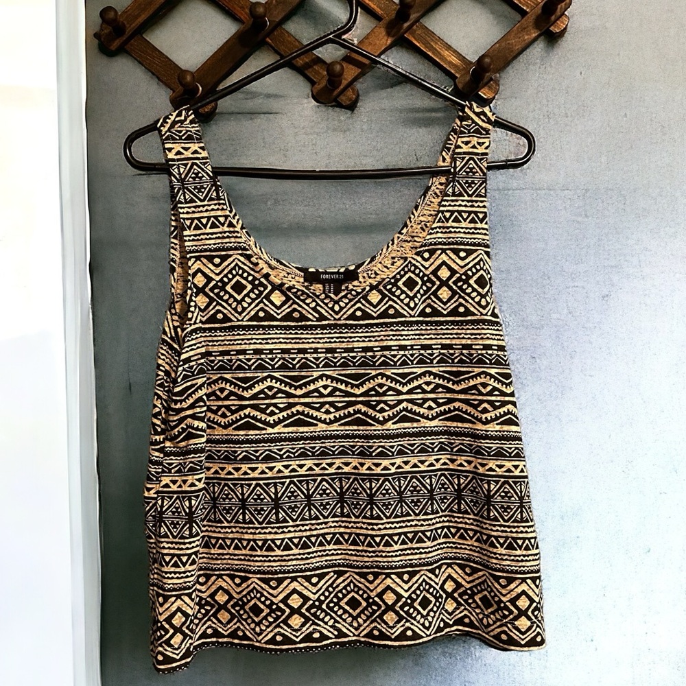 Vintage Forever21 Aztec Cropped Tank